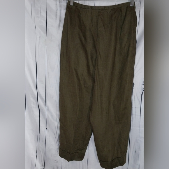 Valerie Stevens 100% Linen Cropped Pants - Picture 2 of 7
